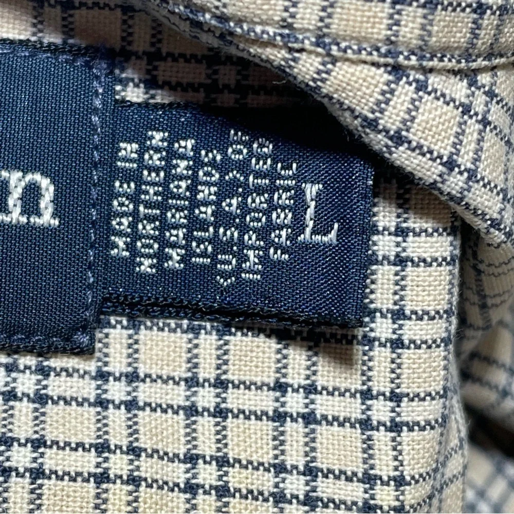 Polo Ralph Lauren Marlowe Mens Gingham Plaid Short Sleeve Shirt Size Large